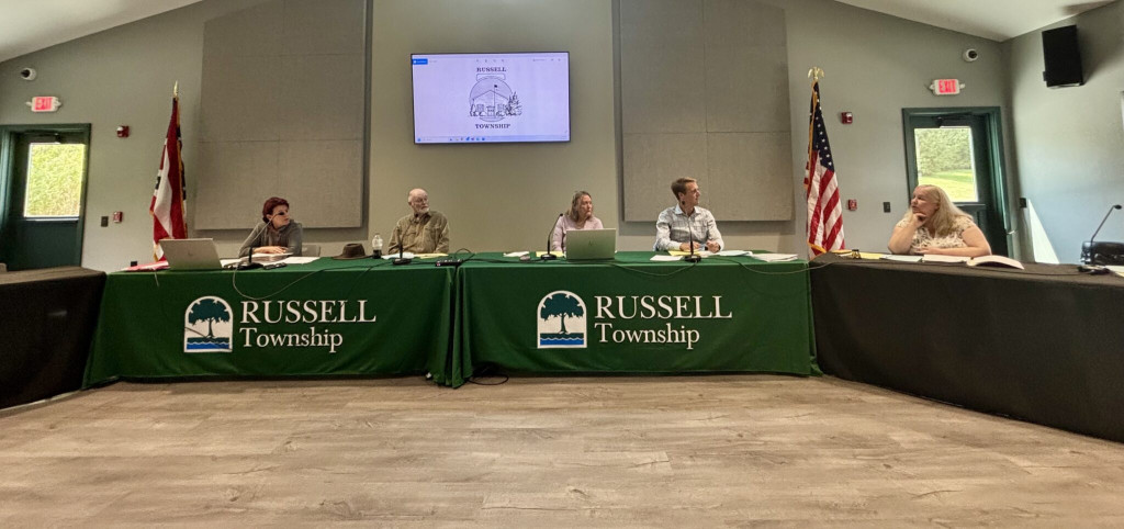 Sound-absorbing acoustic panels from Audimute Audimute Fabric Acoustic Panels at the Russell Township Community Room