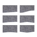 Grey Volga Blue Granite Accent Baffle